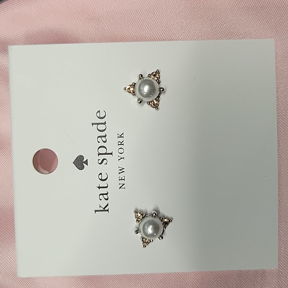 Kate Spade  You're a Gem Triangle Studs (Champagne)